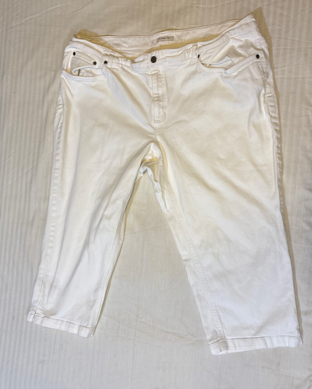 Jones New York Sport Stretch Pants Womens 22W White Plus Size 382